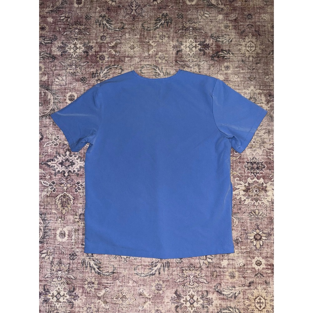 FIGS Leon Scrub Top Mens Large Blue V-Neck Short Sleeve Pocket TM3000 Healthcare - Picture 6 of 6